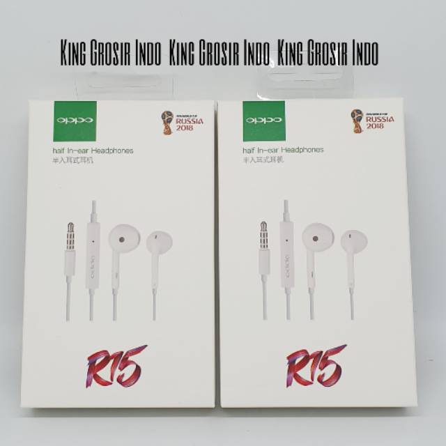 Headset OPPO R15 Original 100% Tipe Oppo R9S F3 R11 F5 RX17 Neo A83 F7 A5 A3S Earphone Handsfree