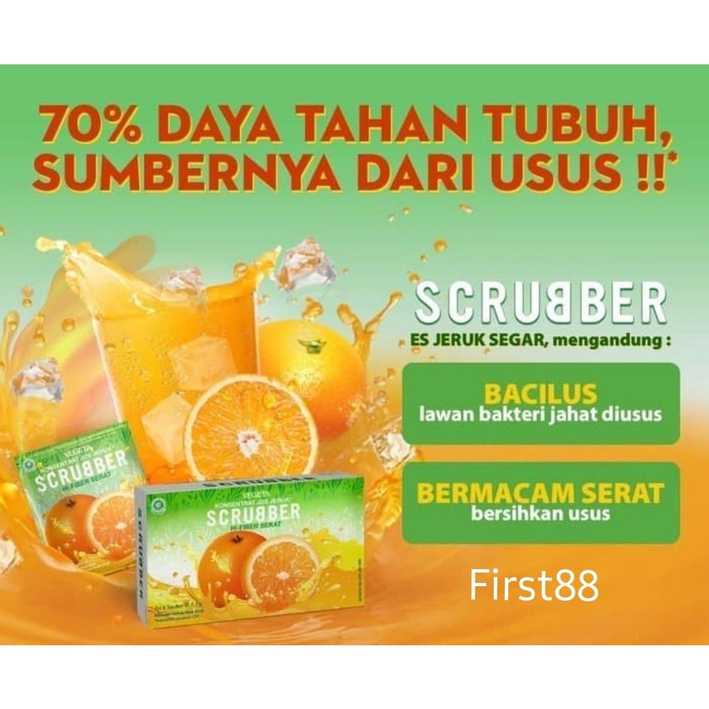 Vegeta Scrubber Hi-Fiber Serat Konsentrat Jus Jeruk isi 6 Sachet