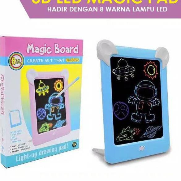 

Model baru - Magic Board Drawing LED Ajaib | Papan Gambar | Papan Tulis Anak Anak Magnetic | Edukasi | Magnet 爱