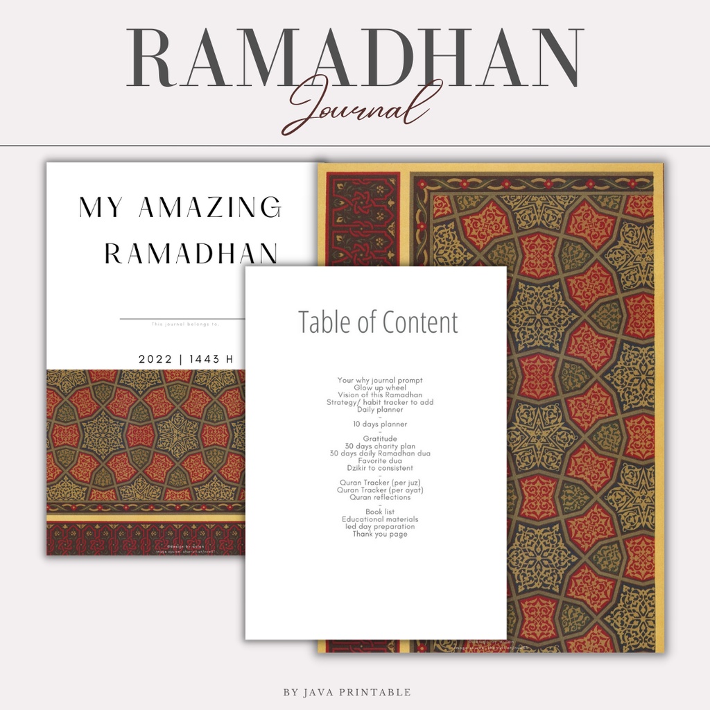 

Ramadhan Jurnal 2022 Printable | 40 page | SIMPEL & AESTETIK