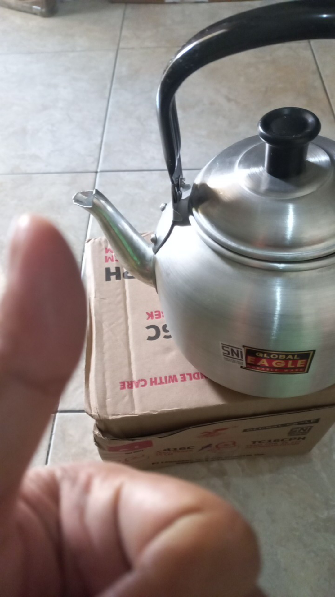 Teko Bebek Ceret Kecil Teko Cor 16 Cm Pegangan Hitamteko Memasak Air