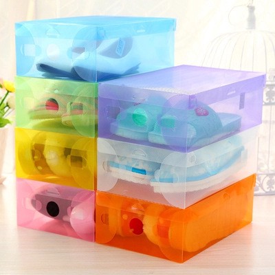 Shoes Box Kotak Sepatu Lipat Transparan Warna Warni Shoes Box Transparant Tempat Simpan Sepatu