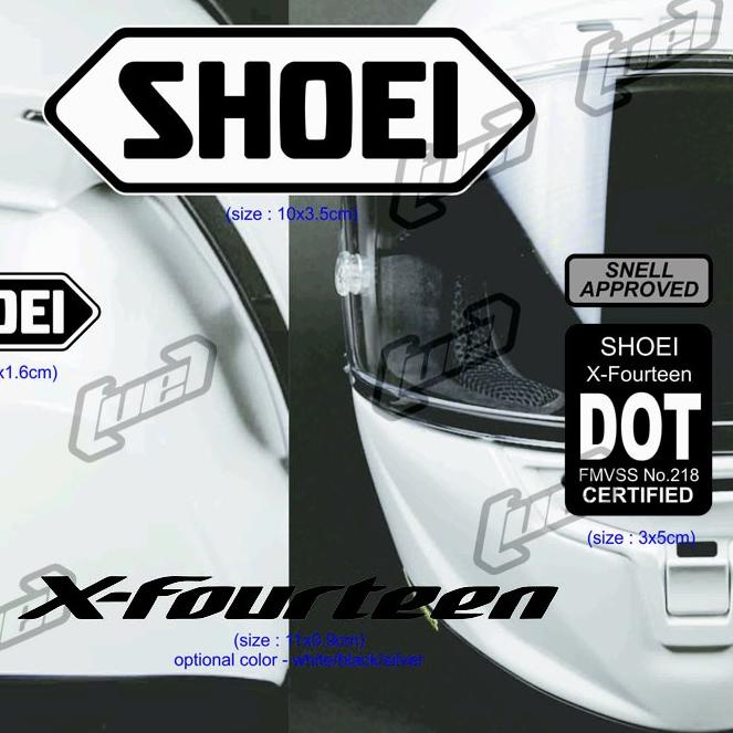 ➽ Sticker Set Helm Shoei X14 untuk repair, repaint, modif INK, KYT, ARAI ➶