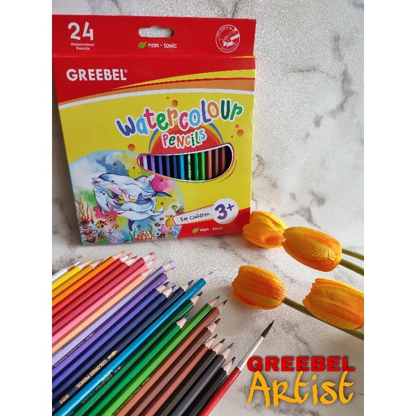 Pensil Warna Greebel Water Colour 24 Warna