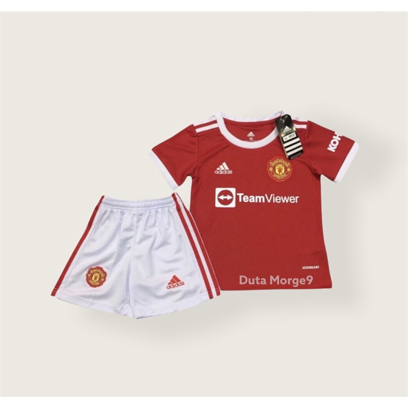 Jersey Baju Bola Anak-Anak Man united Home Kids 2021/2022 Jersey MU Home GO Hight Quality