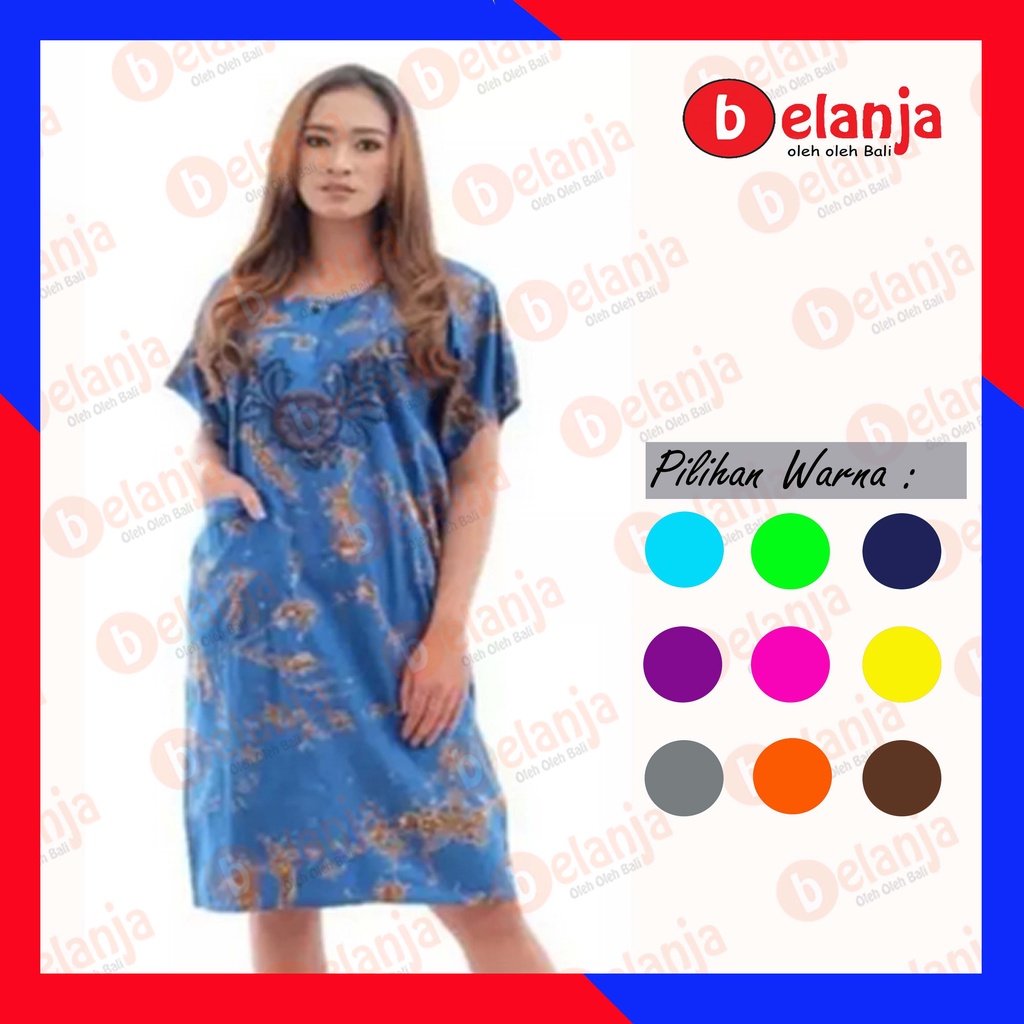 Daster bali wanita daster rayon tanggung bunga barong tie dye batik oleh oleh bali