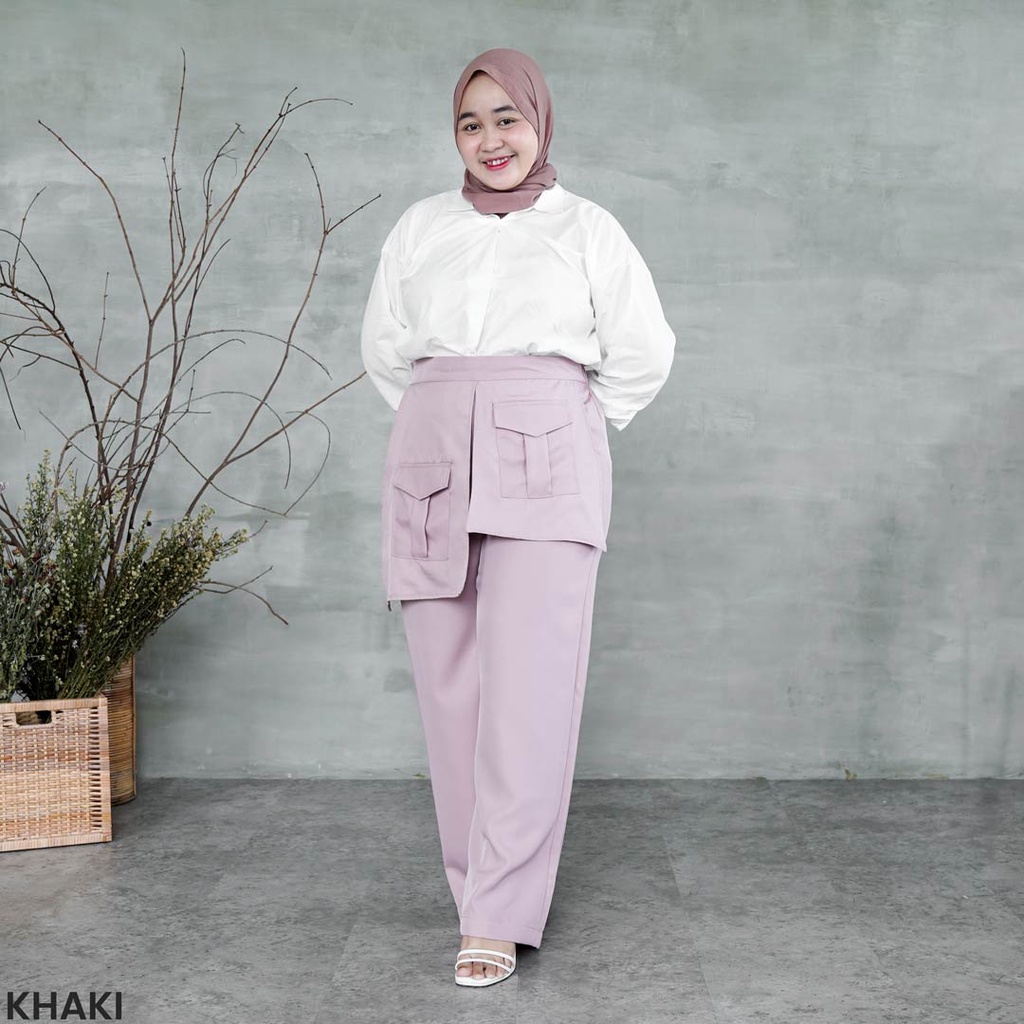 Bigsize Bess Palazo Pocket Pants Celana Panjang Wanita