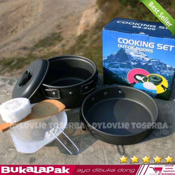 PERLENGKAPAN OUTDOOR cooking set / nesti / alat masak camping / alat camping / panci camping /