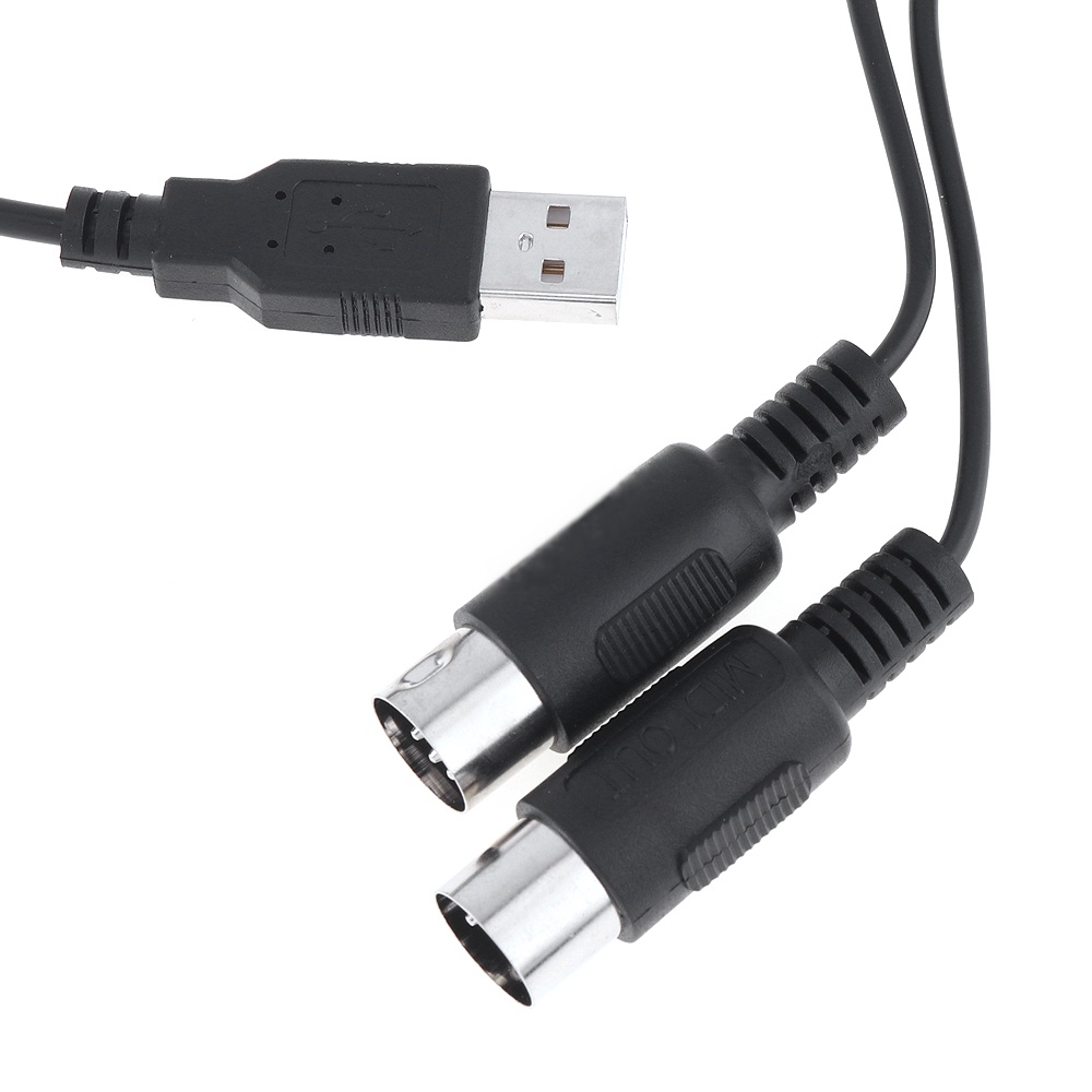 Kabel Adapter Converter USB to MIDI Panjang 2m Untuk Piano / Drum / Gitar Elektrik