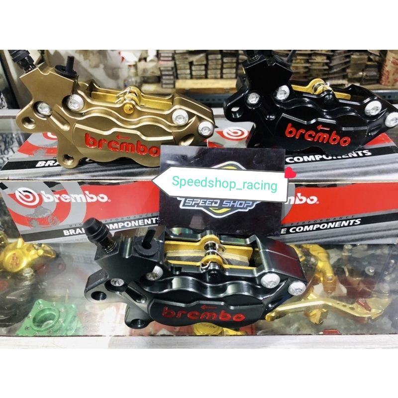 Kaliper Brembo 4 Piston 1 Pin Grey brown black Original Thailand Kawasaki KLX 150 S L BF  Honda CRF 