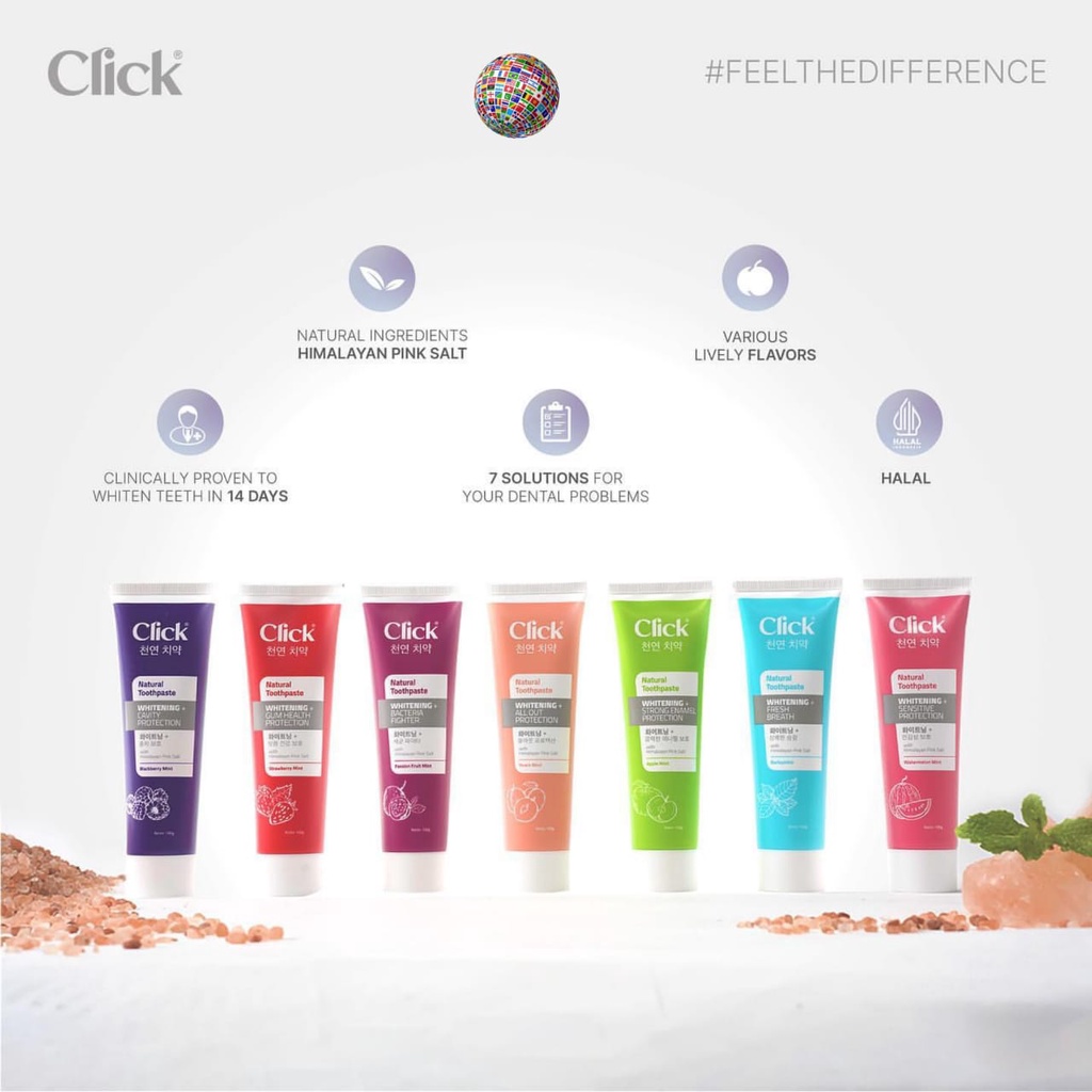 CLICK Natural Toothpaste Whitening  x NCT 127 - Pasta Gigi - Odol