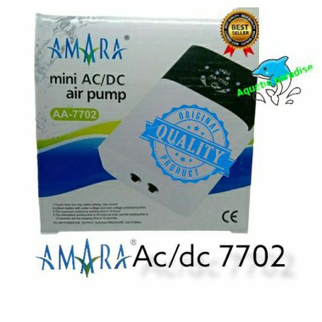 amara 7702/ amara acdc 7702 pompa udara aerator aquarium amara7702 aerator mini otomatis