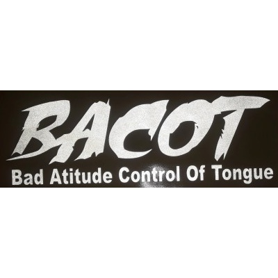 Stiker Cutting BACOT motor scoopy - Putih 30cm x 8cm