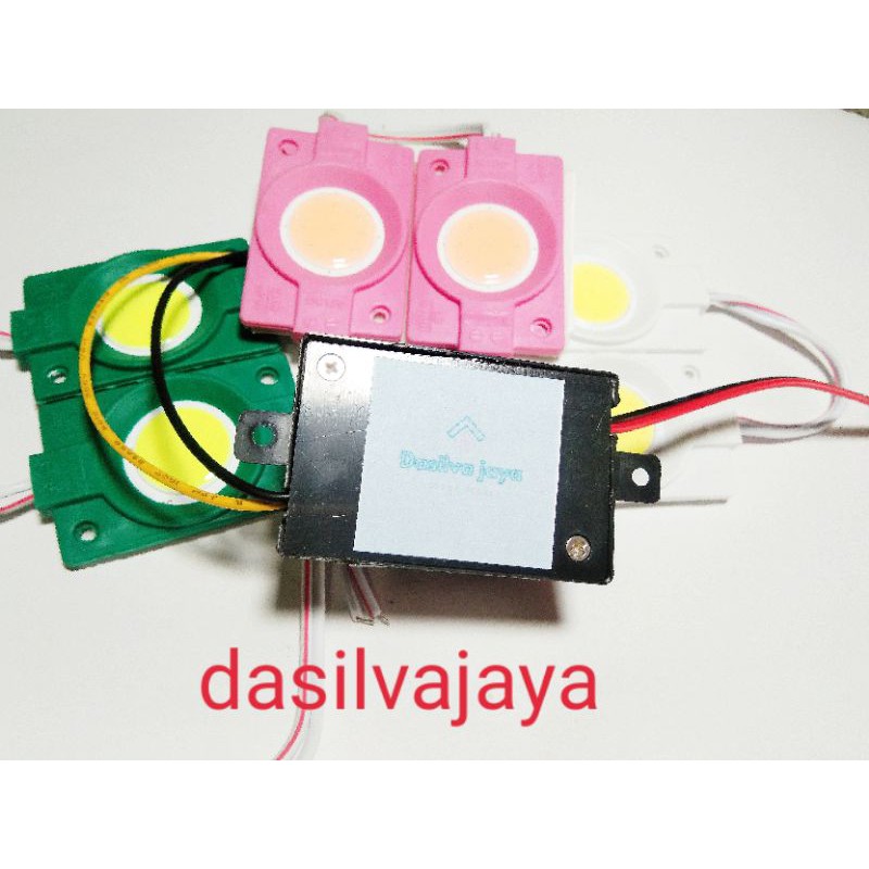 MODUL LAMPU LED KILAT/BLITZ PESAWAT 24 VOLT +2 LAMPU LED COB TIPIS