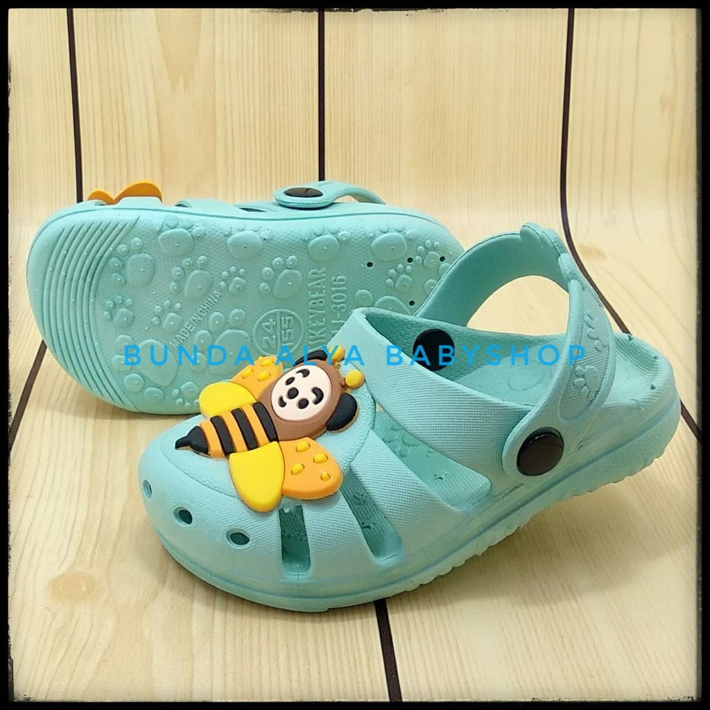 Sandal Anak Laki Karet Usia 2 3 4 Tahun TOSKA BEE - Sendal Anak Cowok Cewek Karet Anti Licin Size 24 - 29