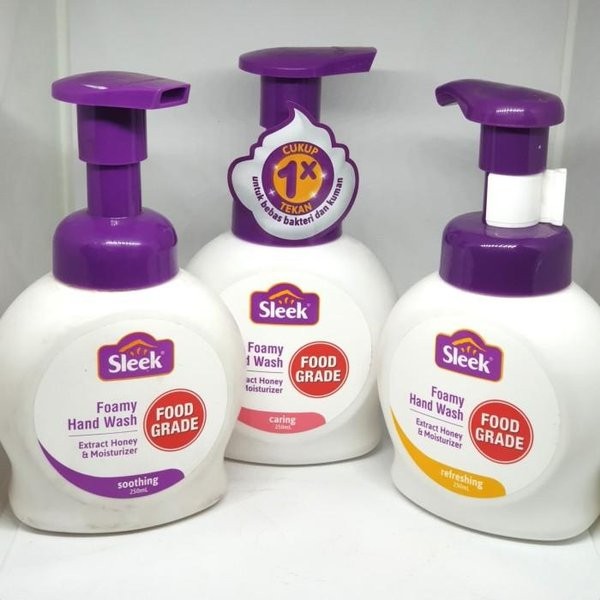Jual SLEEK FOAMY HAND WASH PUMP 250 ML FOAMING SABUN CUCI TANGAN