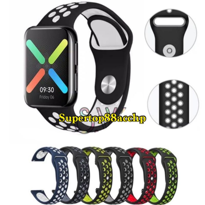 Tali Jam Strap Oppo Watch 41mm 46mm - Nike Rubber Silikon Sporty