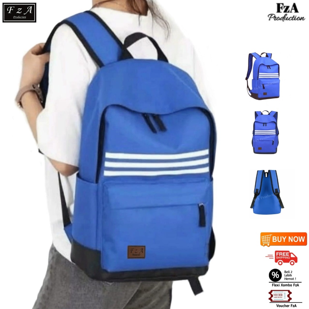 FzA Official - Tas Ransel Distro Casual Pria Wanita / Tas Ransel Laptop Backpack Sekolah Kuliah Distro Original Tas Punggung Laptop - BLLN