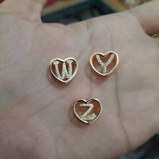 Fourfashion Liontin Model Love Huruf A - Z Ready Gold Xuping Untuk Gelang Pandora Hongkong