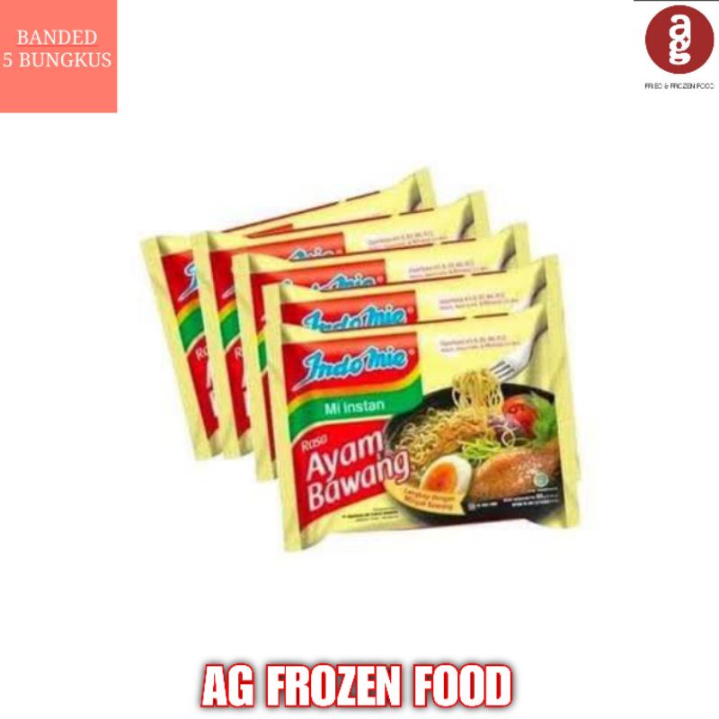 

Indomie Kuah Ayam Bawang Banded 5 bungkus 85 gram