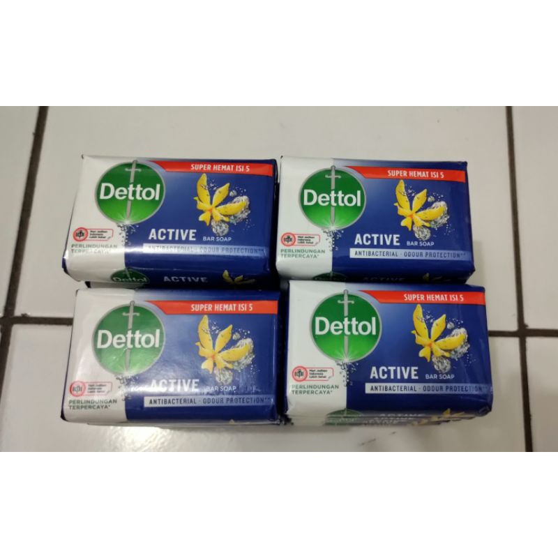 (Dettol) Bar Soap Active Sea Minerals & Ylang Ylang Sabun Batang Mandi 100 gr