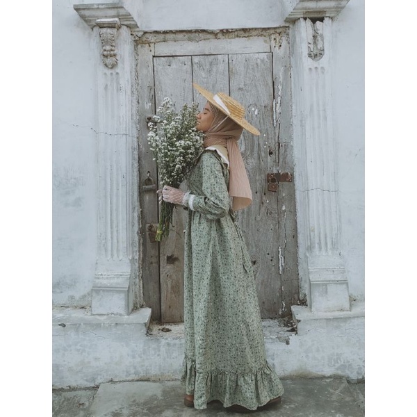 Anyelir Dress / Vintage Dress / Cottagecore / Aesthetic / Katun Jepang / Dress remaja / Dress muslim