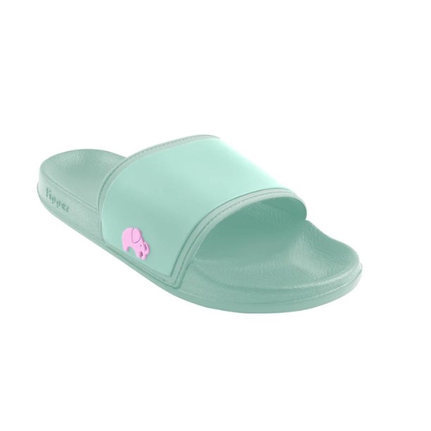 Sandal Fipper Slip On Green Schits Pink Soft Original