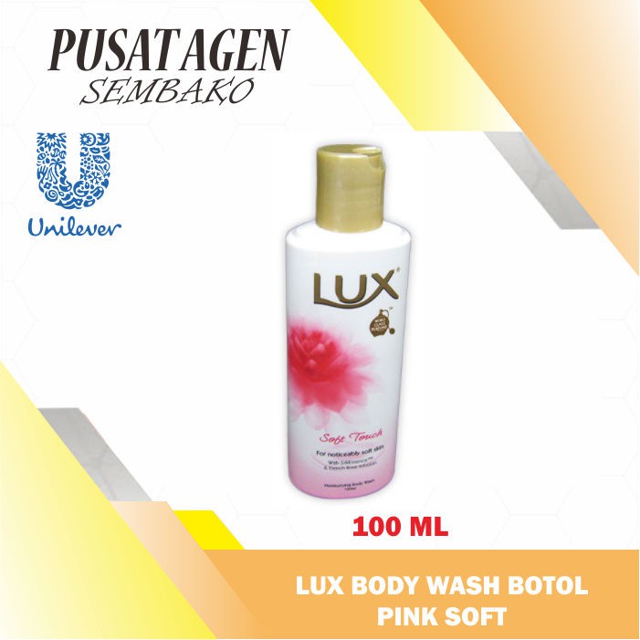 LUX BODY WASH PINK SOFT BOTOL 100 ML SABUN MANDI CAIR BOTTLE 100ML