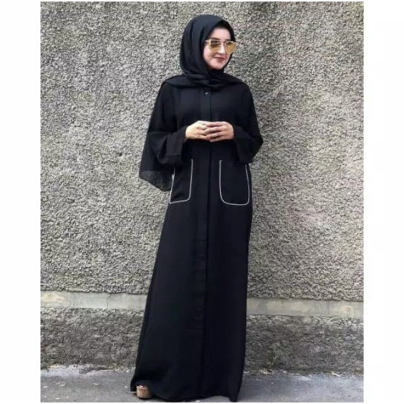 GAMIS ABAYA MUSLIM COUPLE DUBAI SAKU (BUSUI) MURAH COD