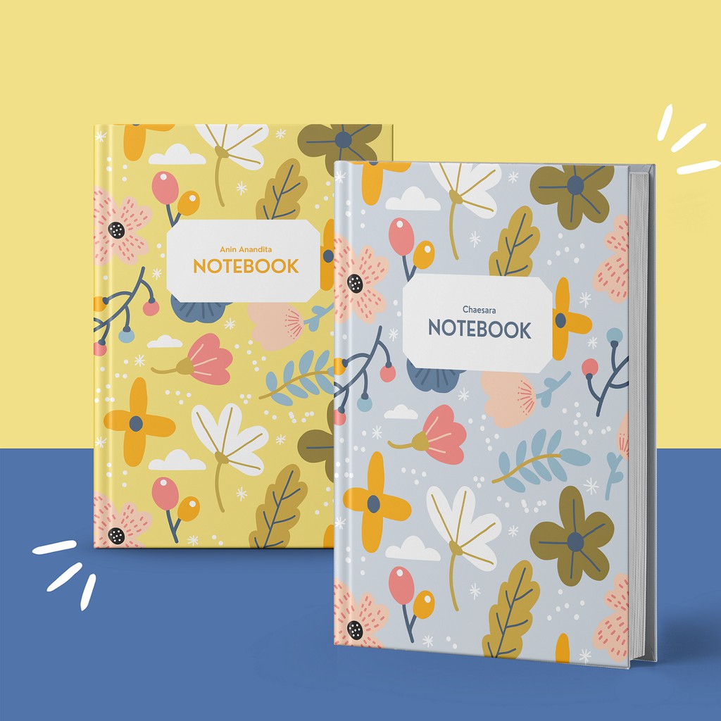 

CUSTOM NOTEBOOK FLORAL / Notes Agenda / Buku diary / Buku Tulis / Journal | A5 120 Lembar