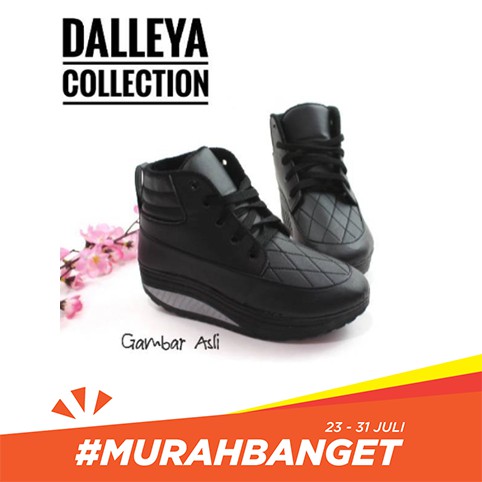 PROMO TERLARIS SEPATU WANITA KEREN SS  Lilyshoes DUNHILL - real pict sepatu Dalleya Boot hak wanita