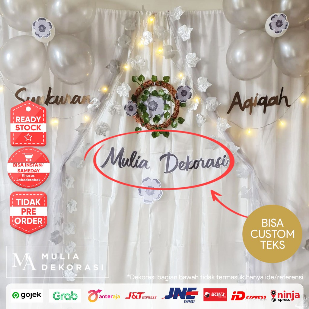 Dekorasi Backdrop Aqiqah Khitan Syukuran 4 7 Bulan Ulang Tahun Background Paket NN