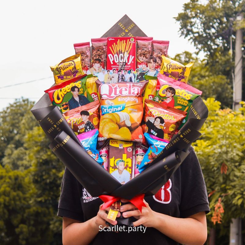 BUKET SNACK BTS KOREA KADO SIDANG BTS KADO GRADUATION ULANG TAHUN ARMY