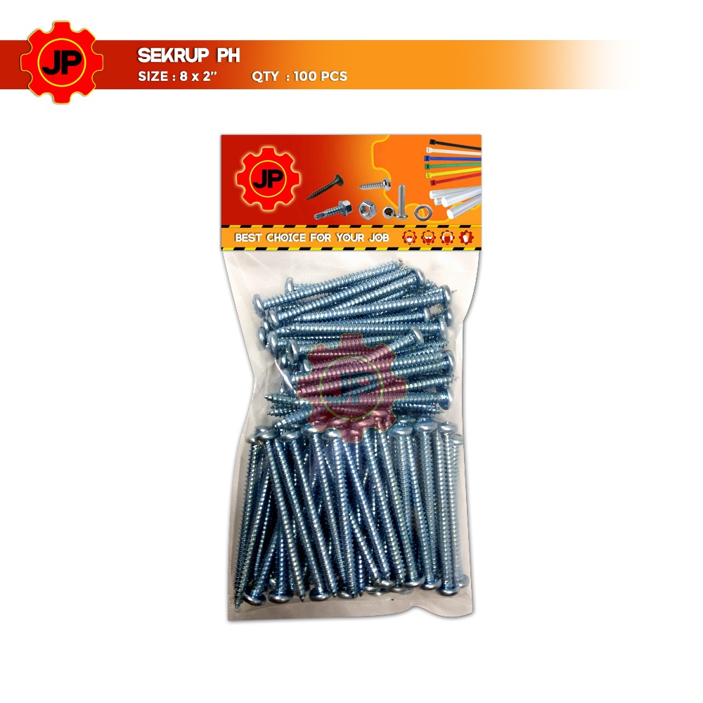 SEKRUP PH 8 x 2 - SKRUP PH 8x2 BAUT TAPPING ISI 100 PCS