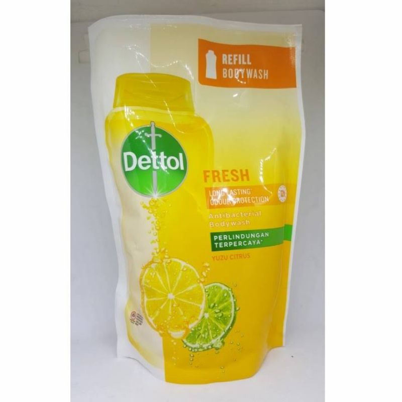 ORIGINAL DETTOL BODY WASH FRESH 410 ML / SABUN MANDI CAIR REFFIL DETTOL FRESH YUZU CITRUS