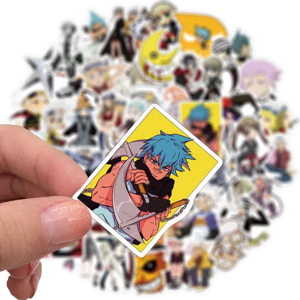 LANFY Anime Stiker Tahan Air Kreativitas Perekat Diri Stiker Bagasi Kartun Ponsel Dekorasi Skateboard Stiker DIY Scrapbooking