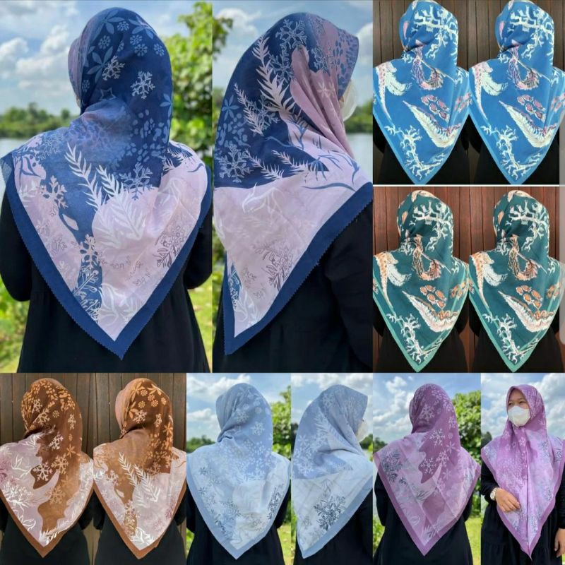 Hijab Segiempat motif Syar'i size 130x130