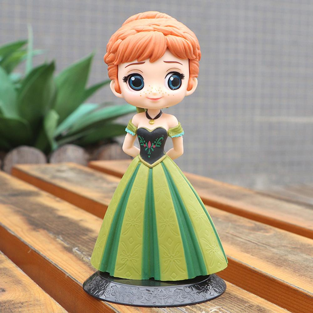 Lanfy Action Figure Anime Q Posket Belle Anna Elsa Princess Snow White Patung Mainan Boneka Putri