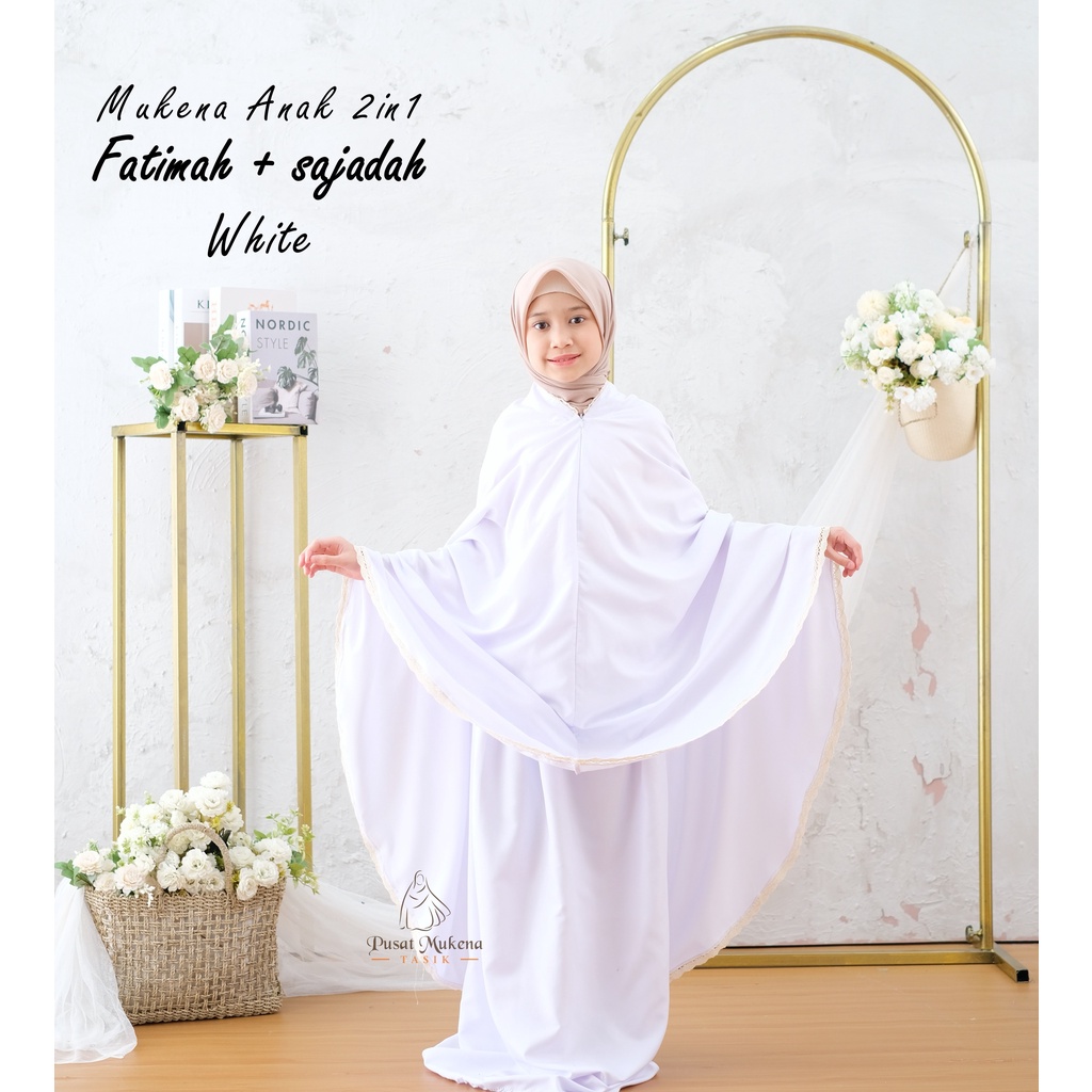 Pusat Beli Mukena Tasik - Mukena Anak (5-13 TAHUN) + DEWASA Tas Travelling Sajadah Katun Rayon Fatimah