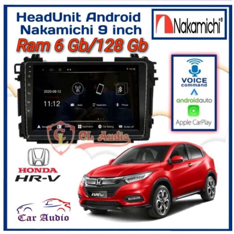 Head Unit Android HRV Ram 6Gb/128Gb NAKAMICHI ELITE PRO