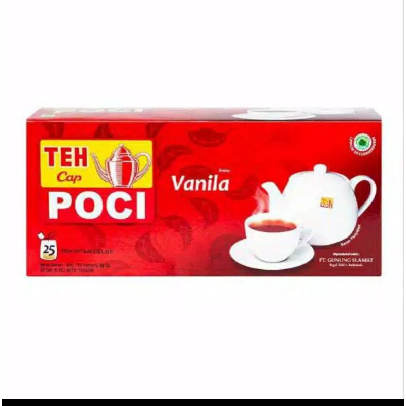 

Teh cap poci vanilla 50 gr isi 25 kantong