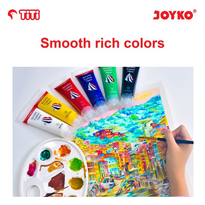 Acrylic Color Cat Akrilik Joyko TiTi Tube ACC-75ML 75 ml