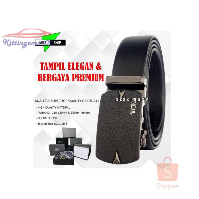 IKAT PINGGANG PRIA GESPER SABUK KTG2I1599 BELT KULIT ASLI IMPORT TUMI TM15