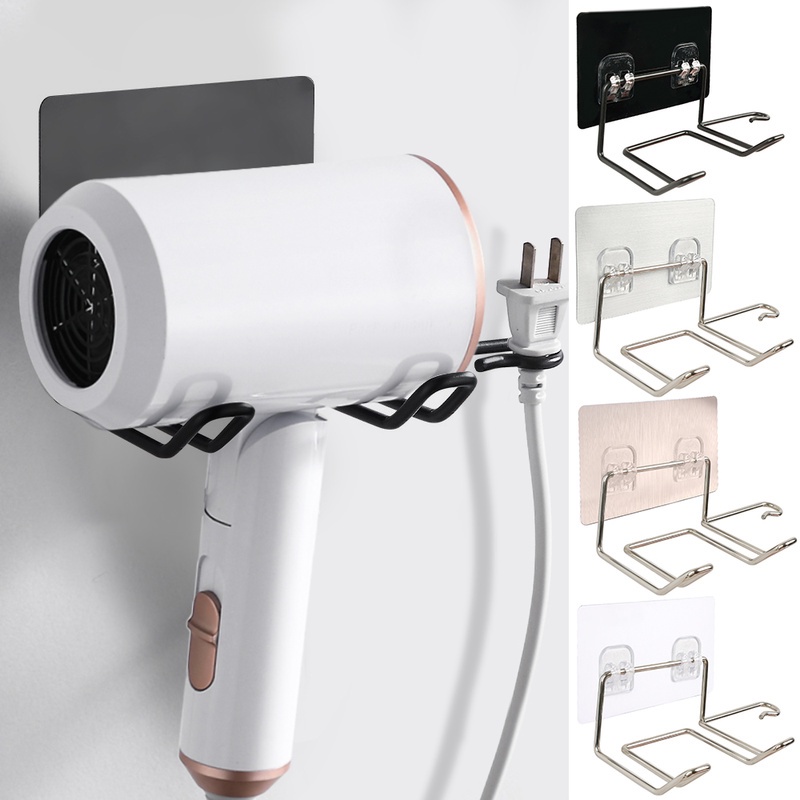 Rak Penyimpanan Hair Dryer Multifungsi Bahan Stainless Steel Tahan Air