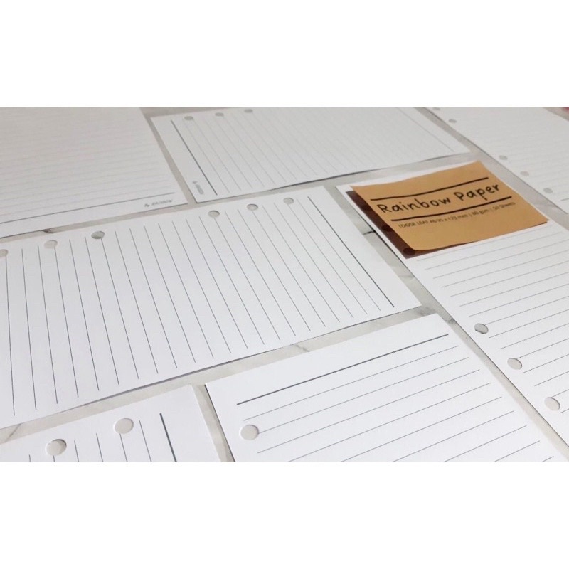

Loose Leaf Line Blank Kertas Isian Binder A6 Ring 6