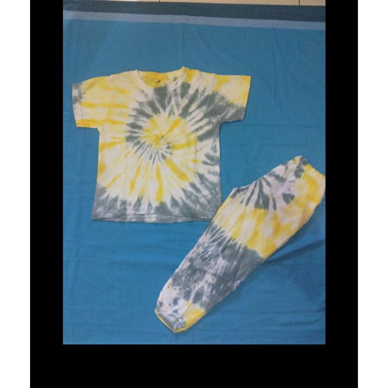 one set tie dye anak cewe cowok