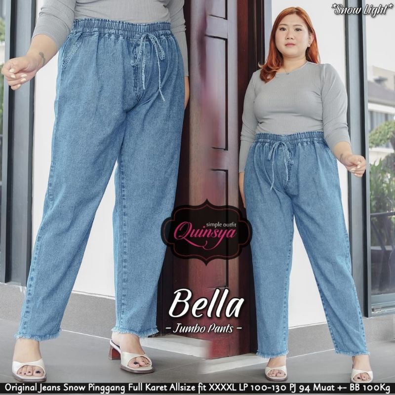 Celana Jeans Super Jumbo Wanita Bella pants