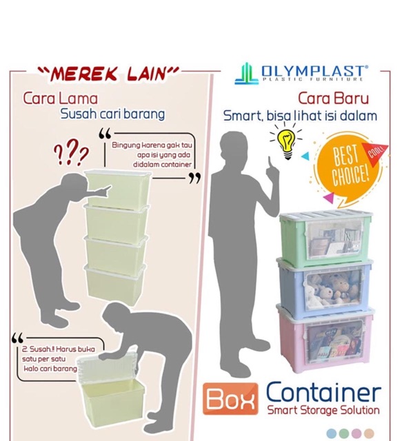 OBC Box Container OBC 62 Liter Kotak Plastik Penyimpanan Premium