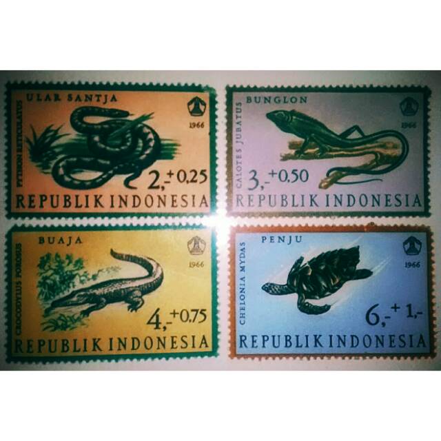 

Perangko RI seri hewan reptil tahun 1966