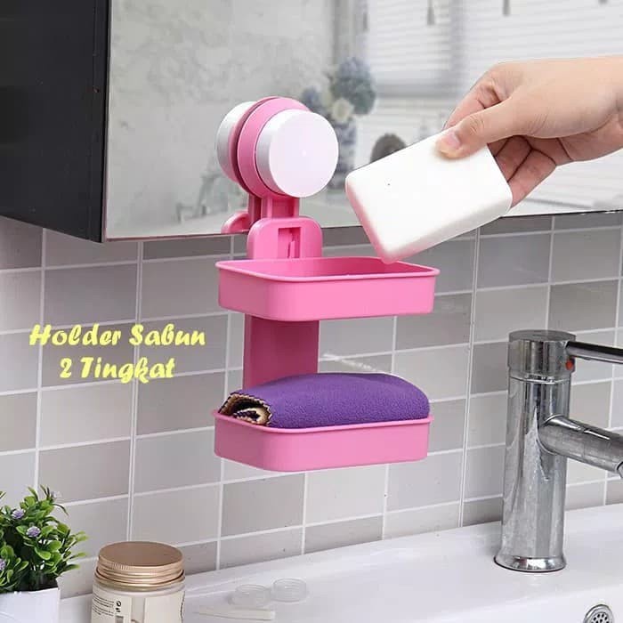 (COD) Tempat Sabun 2 Tingkat /double Layer soap Sabun /Tempat sabun